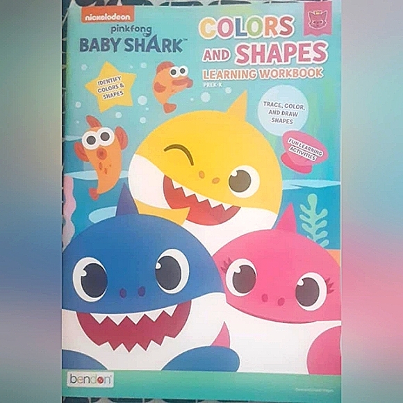 New Baby Shark Colors and Shapes Learning Workbook - Picture 1 of 1